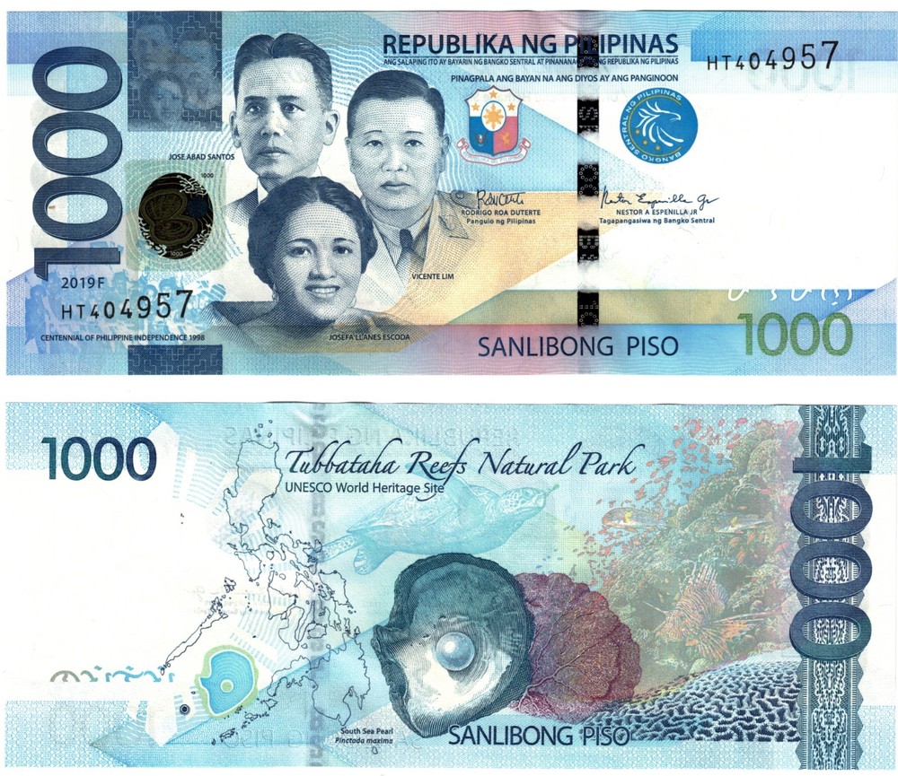 2019F  Philippines Banknote P211d 1000 Piso UNC