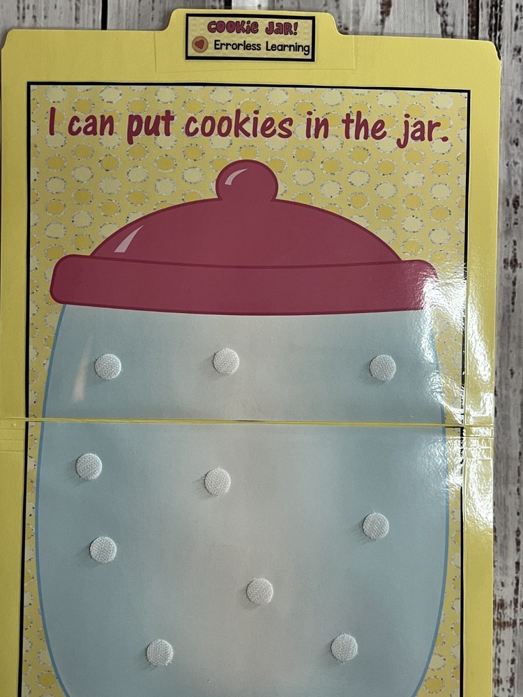 Errorless Learning File Folder Game Cookie Jar Special Education Autism Task Box