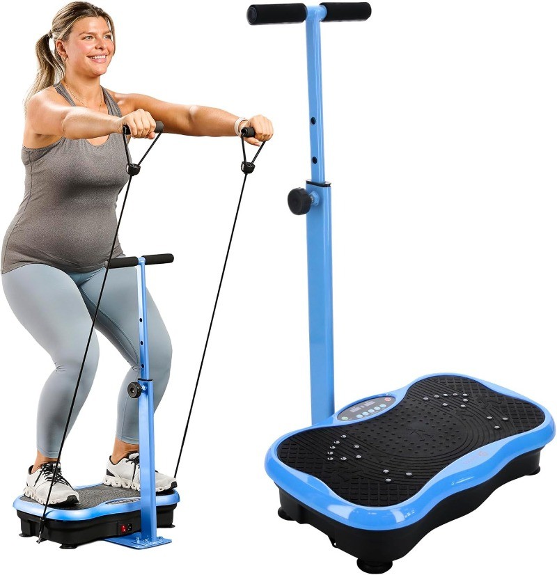 Lifepro TrimLite Vibration Plate Exercise Machine -Handlebars ，Bluetooth Speaker