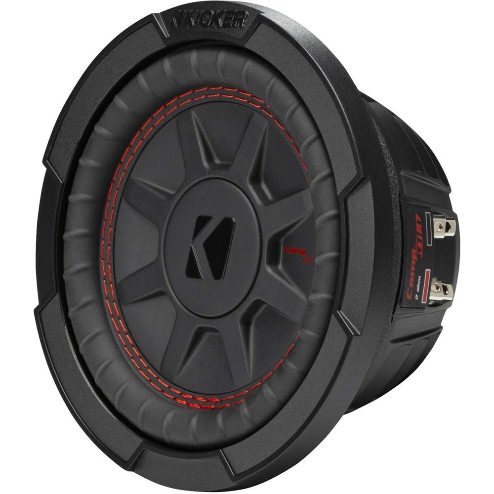 Kicker 48CWRT672 CompRT 6.75" Subwoofer, DVC, 2-ohm - Includes Speaker Wire