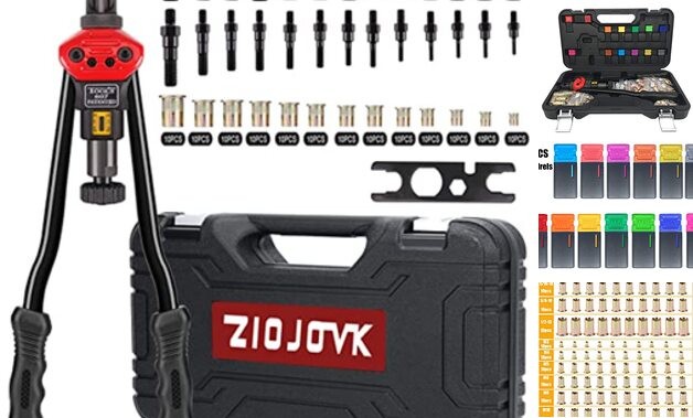 16" Rivet Nut Tool, Professional Rivet Nut Tool Setter Kit Including 13 Metric