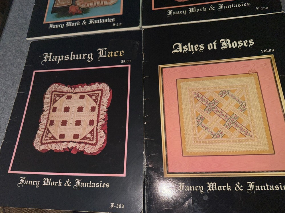 4 Fancy Work & Fantasies Needlepoint/Counted Thread Pattern Books