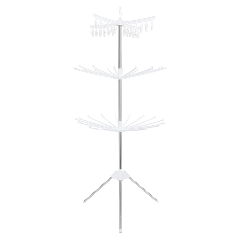 Foldable Clothes Drying Rack 3-Tier Laundry Drying Rack Rotating Clothing Rack