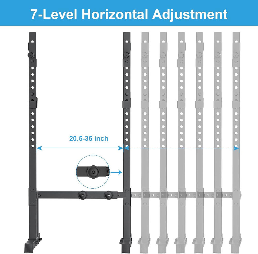 Barbell Rack Squat Stand Adjustable Bench Press Rack 550LBS Max Load Multi-Funct