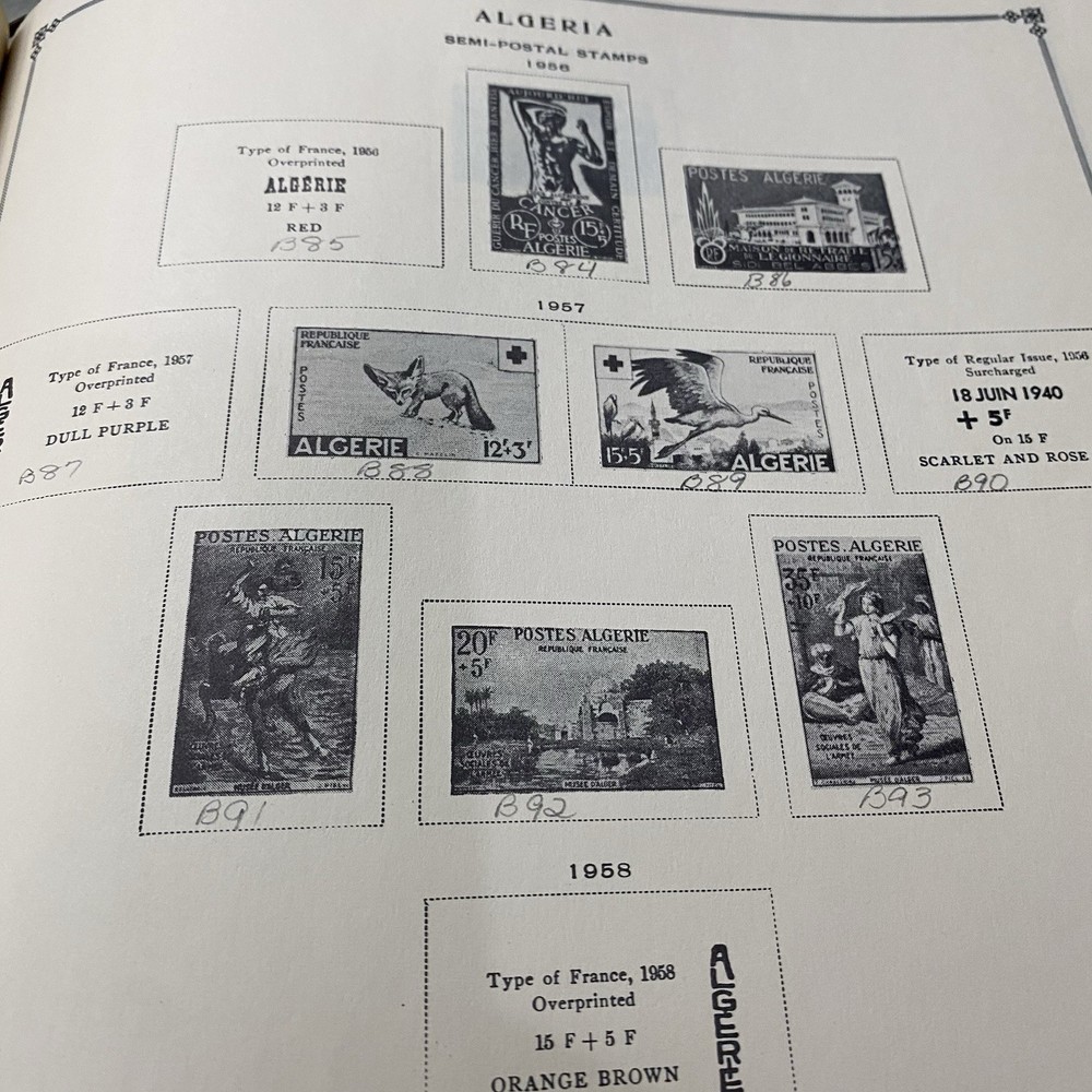 Scott International Blue Stamp Album 1956-1959 Part IV 4 Mostly Blank Missing US