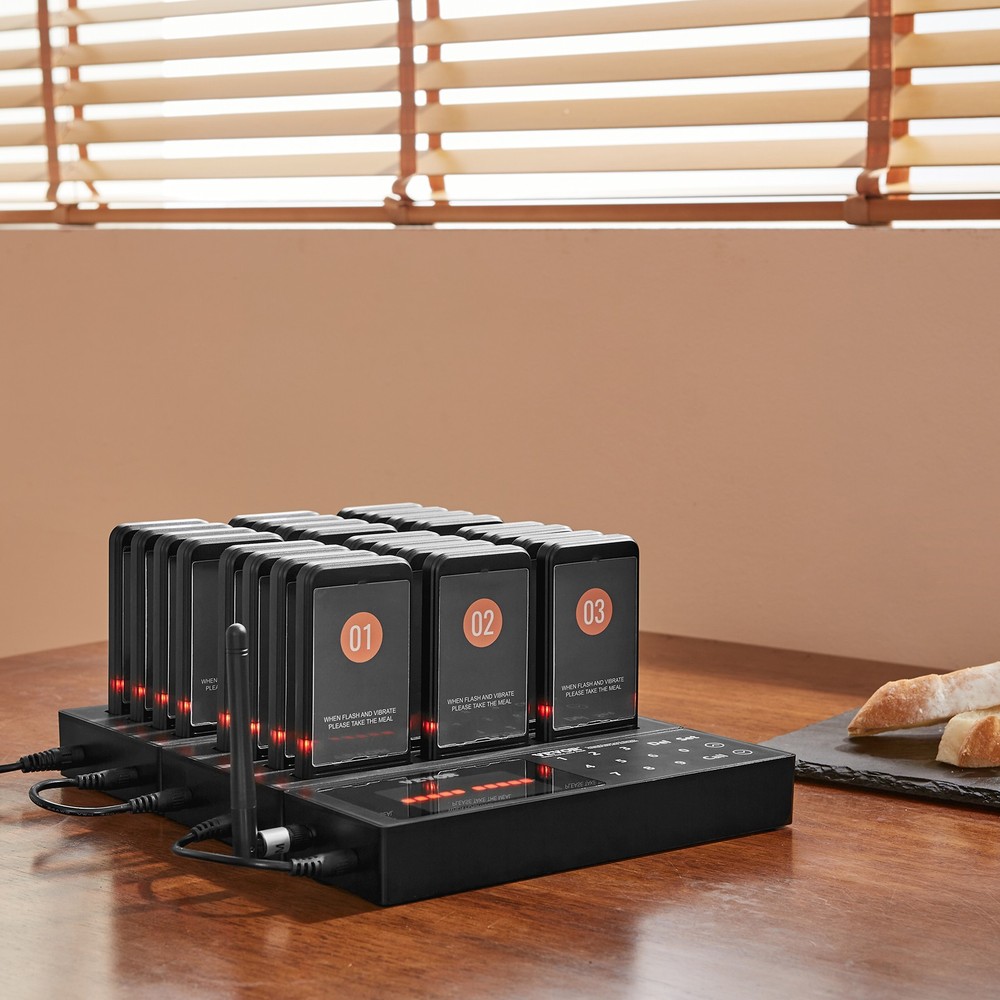 VEVOR Restaurant Wireless Pager System 24 Call Coasters Guest Queuing Calling