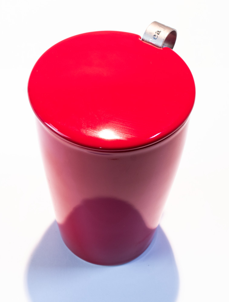 Tea Forte Red Cup w/Infuser Basket & Lid