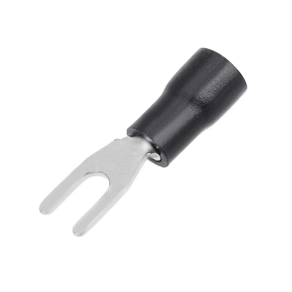 CABAC Terminal Forked Spade 4mm 415V Black FS10-4