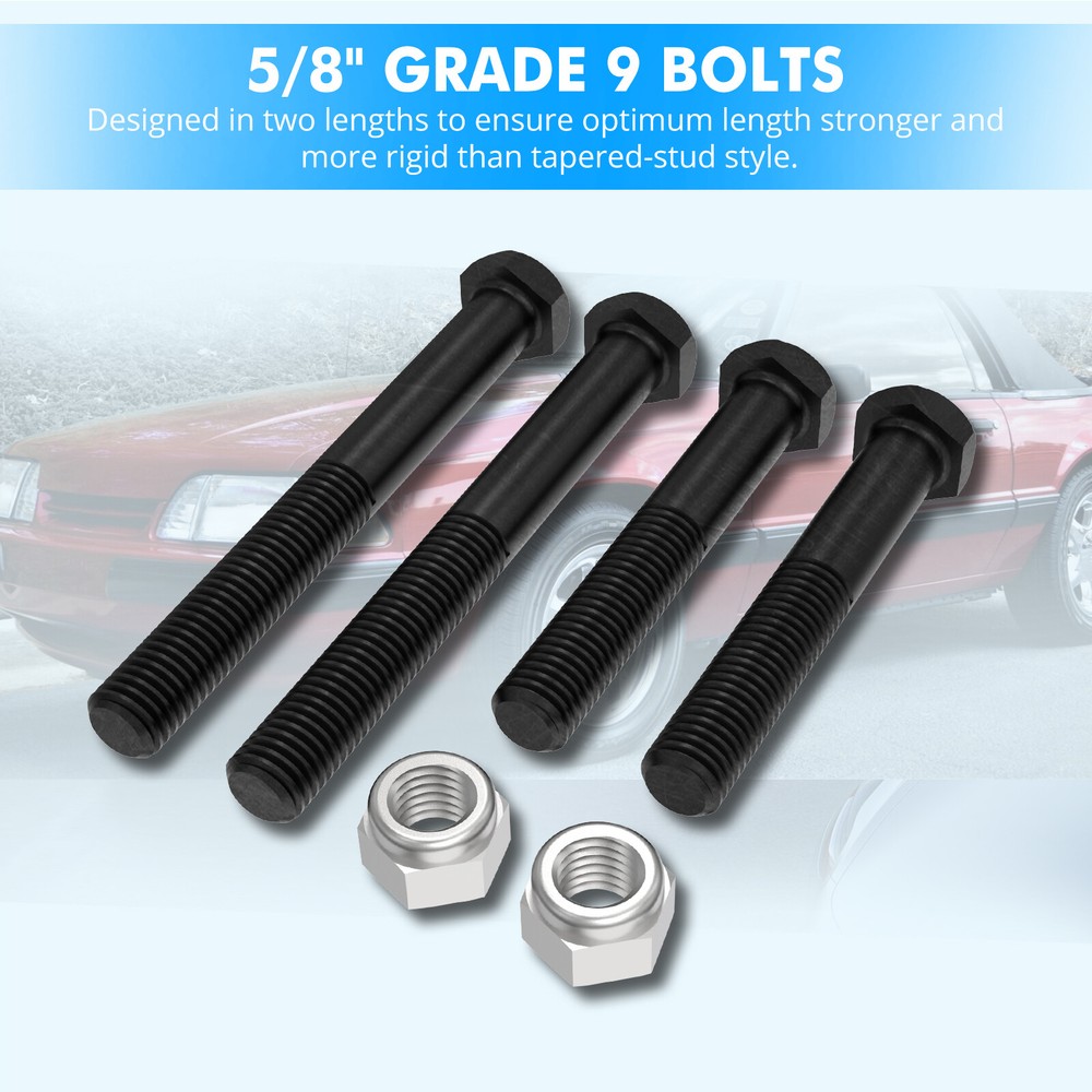 Adjustable outer tie-rod ends For Maximum Bump Steer Kit Manual Rack For Mustang