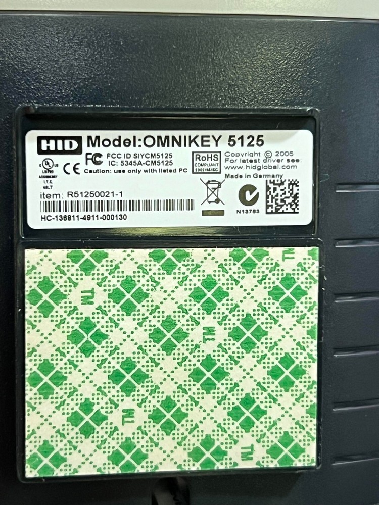 HID OMNIKEY 5125 PROX CARD READER USB PC LINKED DESKTOP