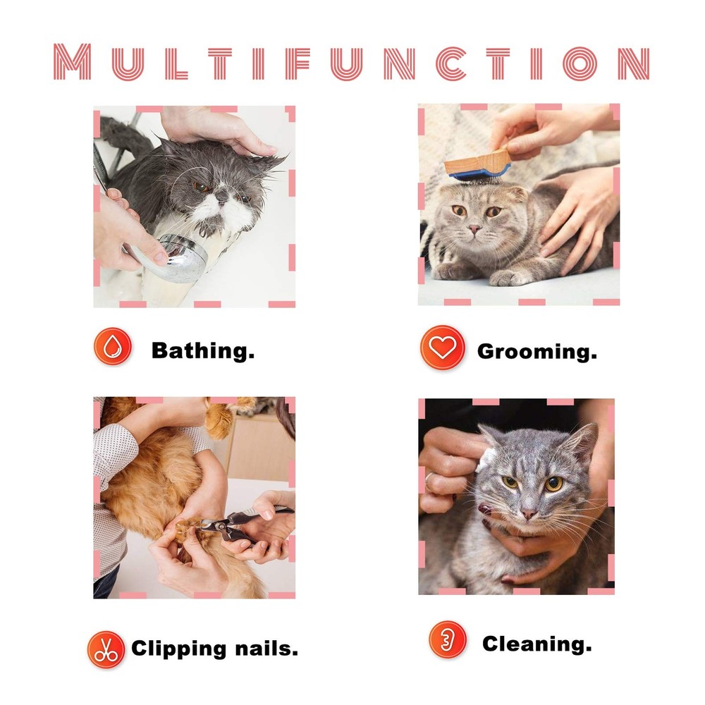 Cat Muzzle with Breathable Mesh Cat Mouth Guard Muzzle for Prevent Biting Che...