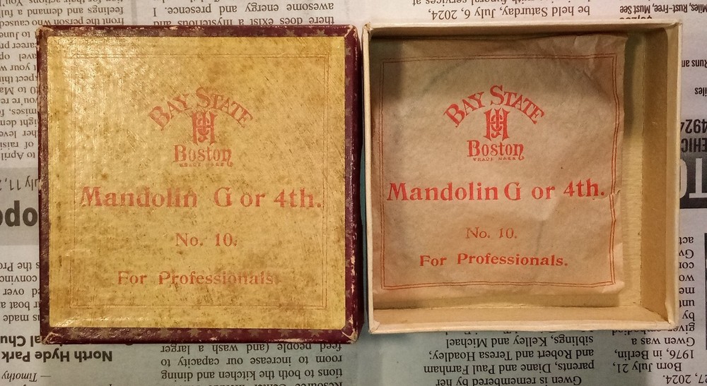 Antique - Bay State Boston Mandolin String + Box