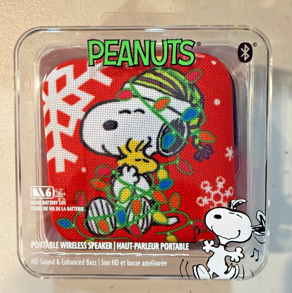 Peanuts Snoopy Portable Wireless Speaker, New