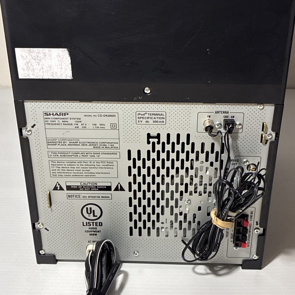 Sharp CD DK890N AM/FM, Dual Cassette, 5 Disc Changer