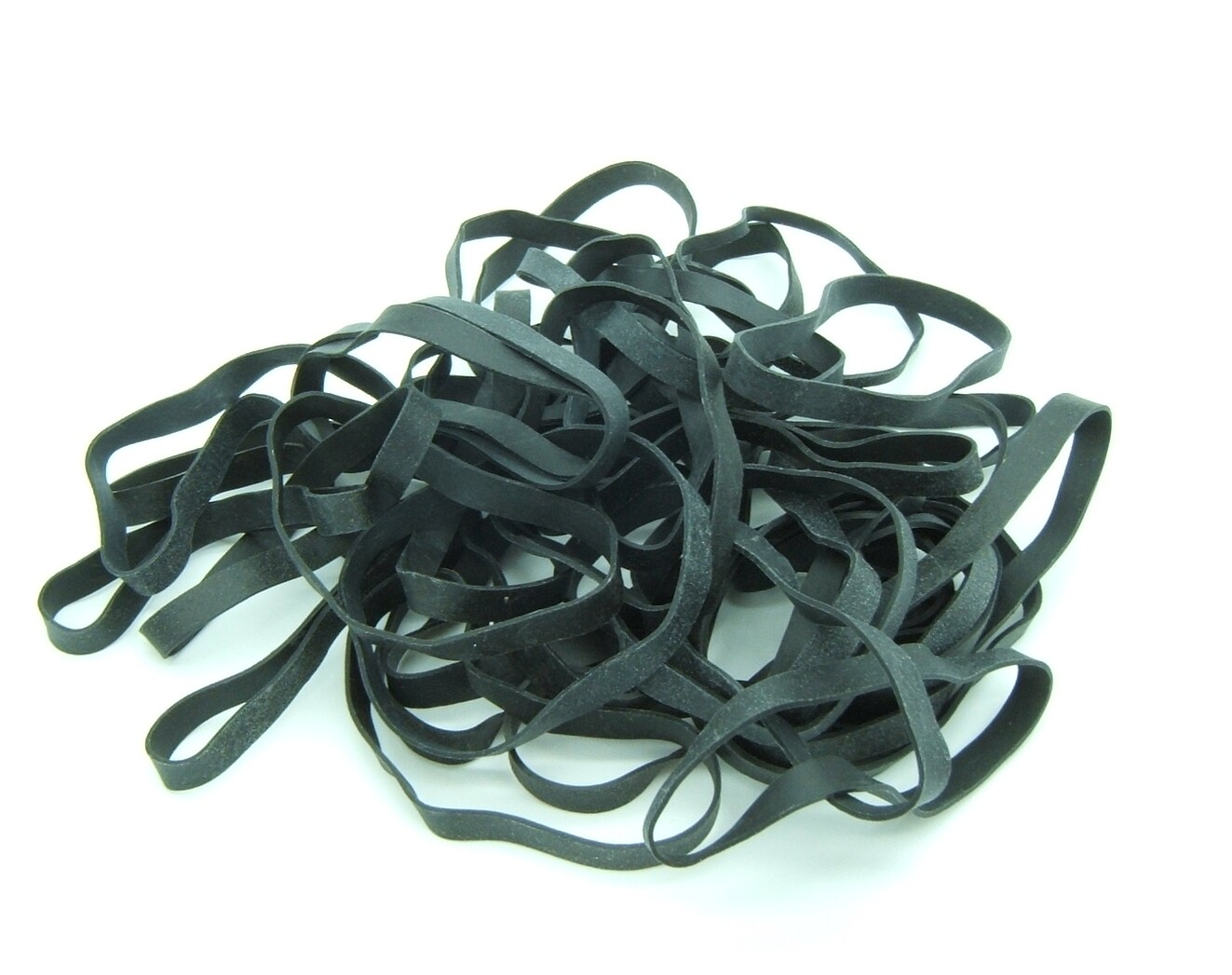 100 Pack Large Black Fishing Rubber Bands Size #64 (3.5"x1/4”) UV Heat Resistant