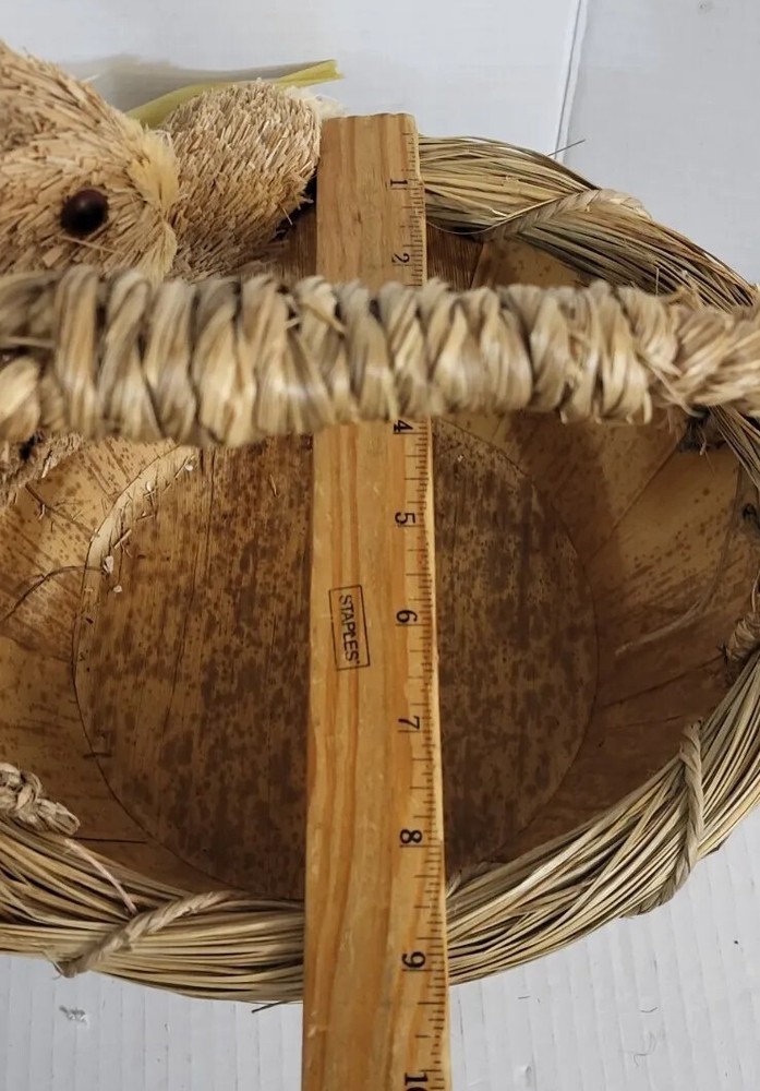 Rabbit Bunny Easter Sisal Woven Basket