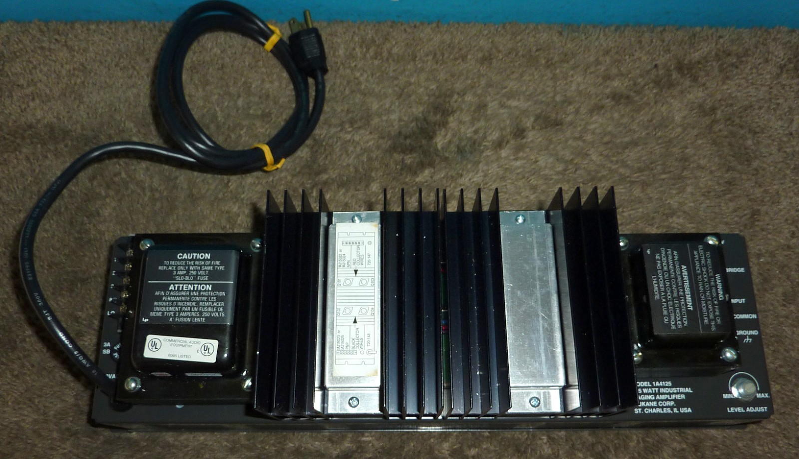 Dukane Model 1A4125 Power Amplifier 125W NOS w/ Manual