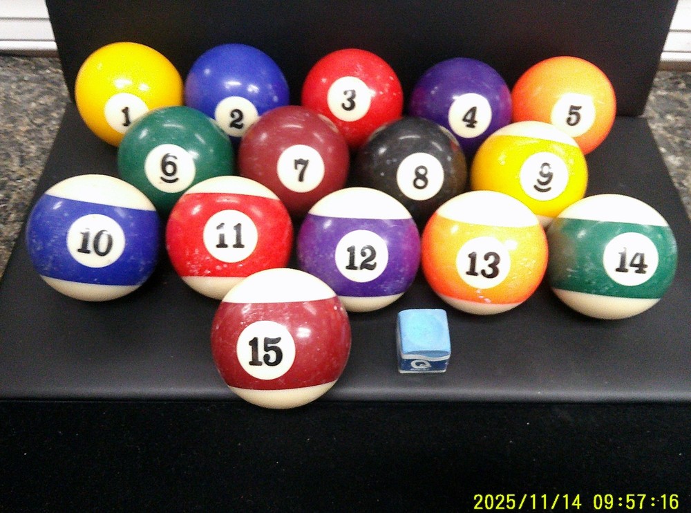 Pool Ball set without Cue Ball (V33384)