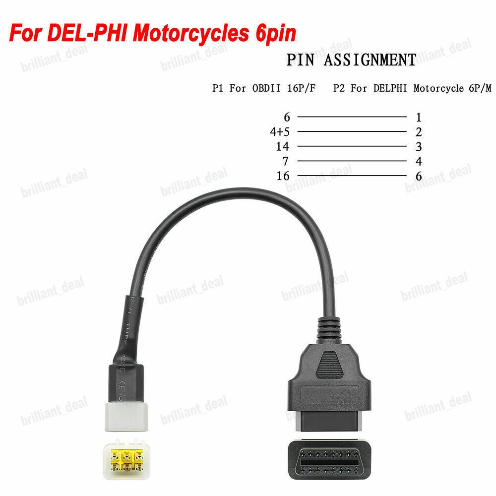 For Motorcycle Full Set Connector Diagnostic Tool Adapter Cables 16 PIN OBD2