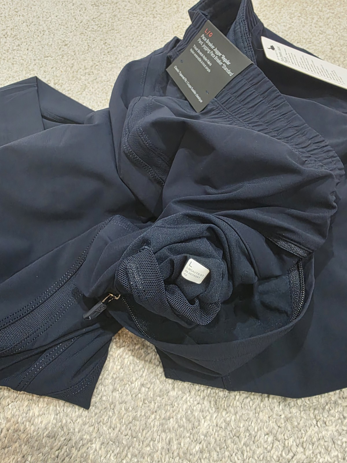 lululemon Pace Breaker Jogger Regular Size L Color True Navy