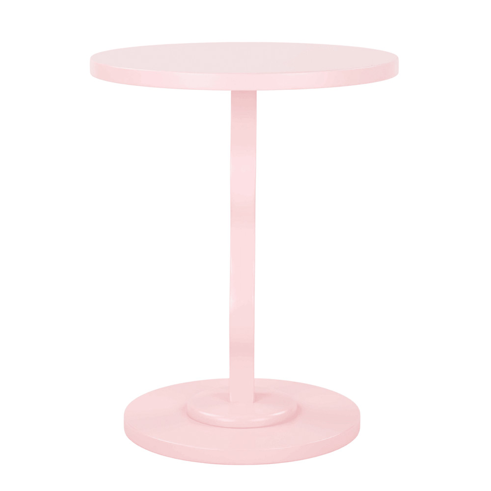 Wood Wavy Nightstand Side Table Brilliant White