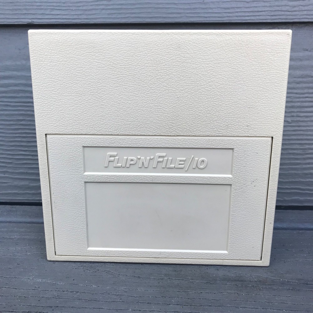 Flip N File Library Case 5.25 Floppy Disk Diskette Holder Storage Box