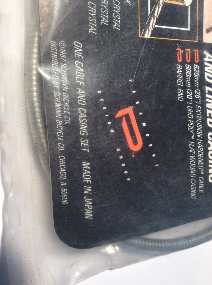 Paramount ATB Oversized Front Brake Cable and Lined Casing 17 985 Silver Crystal