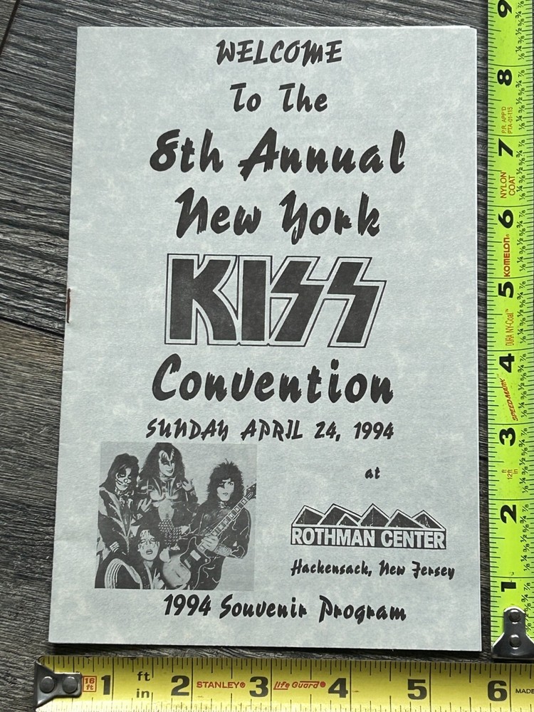 KISS Program 8th NY Kiss Convention PETER CRISS John Regan 1994 Vintage Kiss