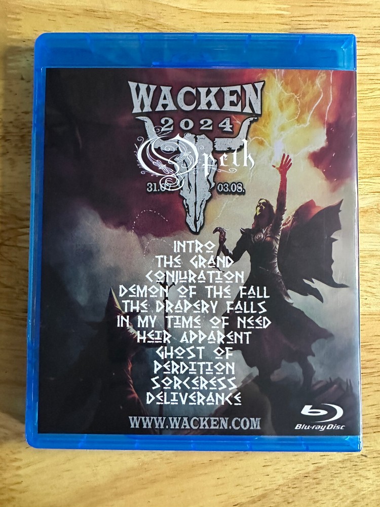 Opeth - Live at Wacken 2024 Blu-ray Mikael Akefeldt Martin Axenrot