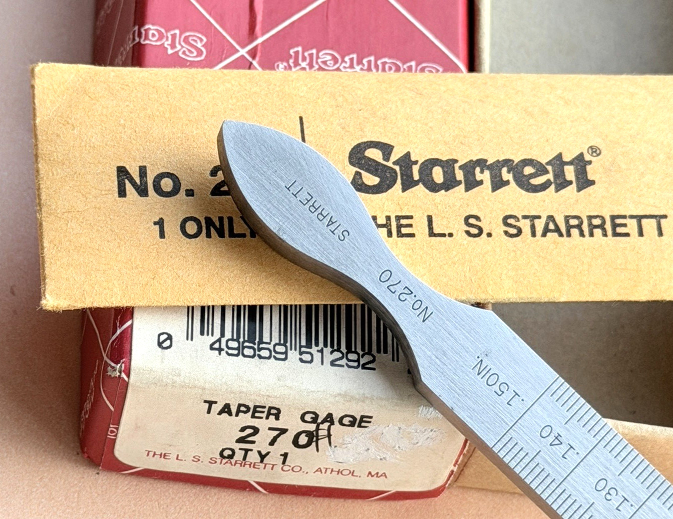 New STARRETT No. 270 Steel Taper Gauge; SAE & Metric. USA Made 🇺🇸!!