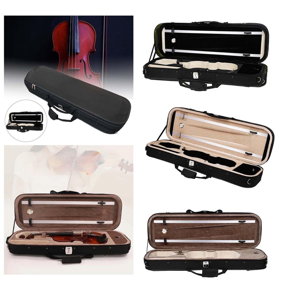 Portable 4/4 Violin Case Violin Carrying Bag Rectangular Professional Adjustable
