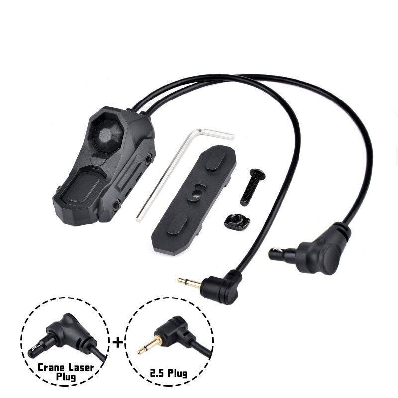Tactical Flashlight Remote Dual Pressure Switch PEQ DBAL MAWL ModButton Control