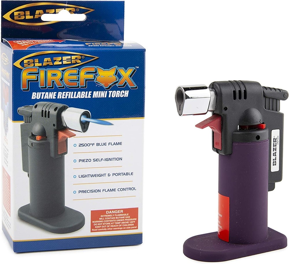 Blazer 189-9278 Firefox Mini - Refillable Butane Torch - (Purple)