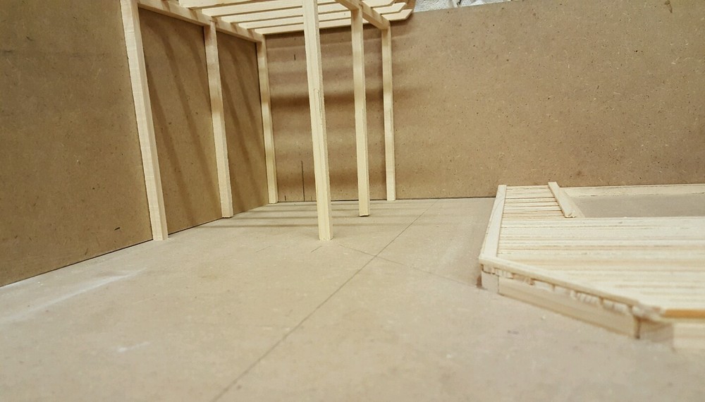 Dolls house garden scene Base