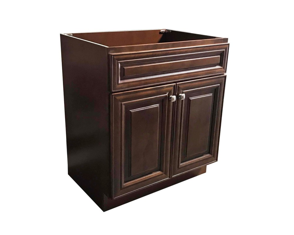 single Maple walnut Bathroom Vanity Base Cabinet solid wood 24" 30" 36"
