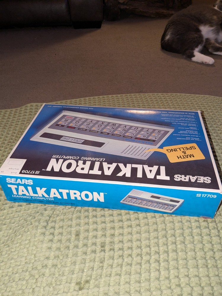 Sears Talkatron Learning Computer Talking Math Spelling Tiger 1985 W/ Expansion