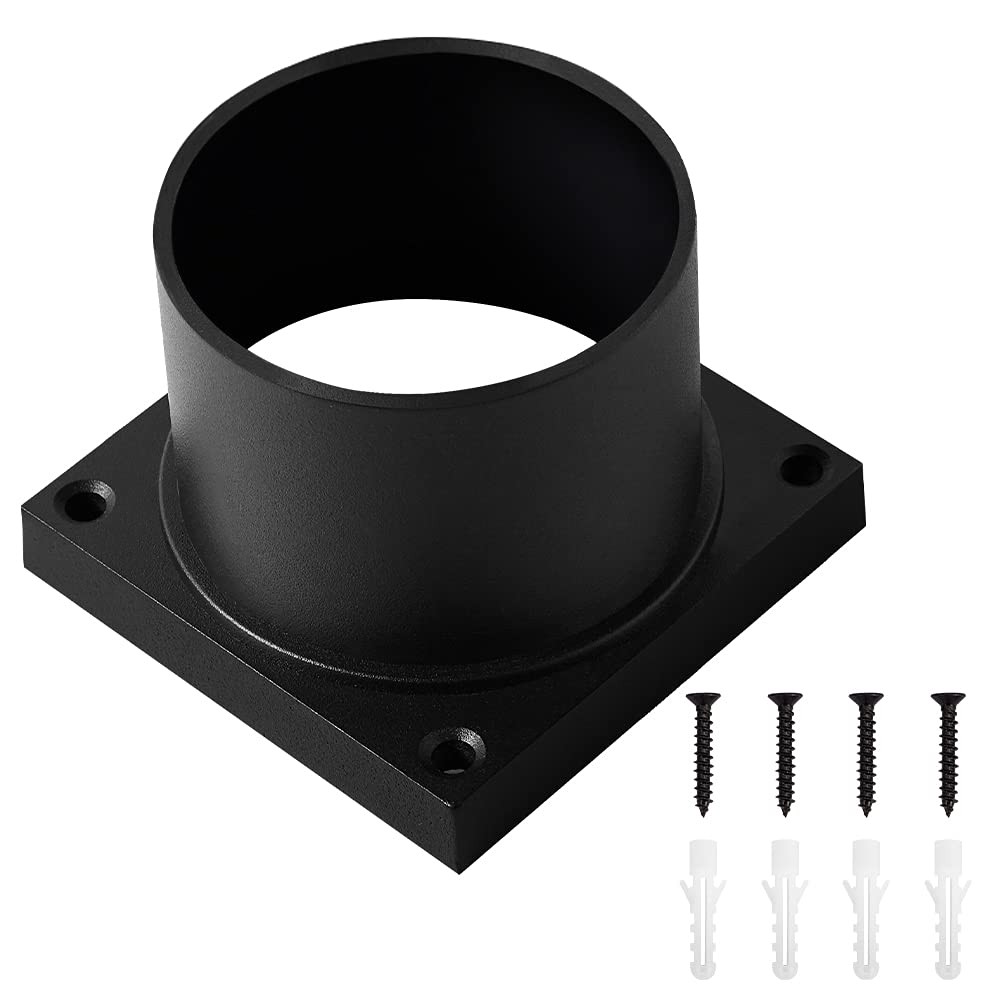 Windben Pier Mount Adapter,Post Light Base for 3" Post Black