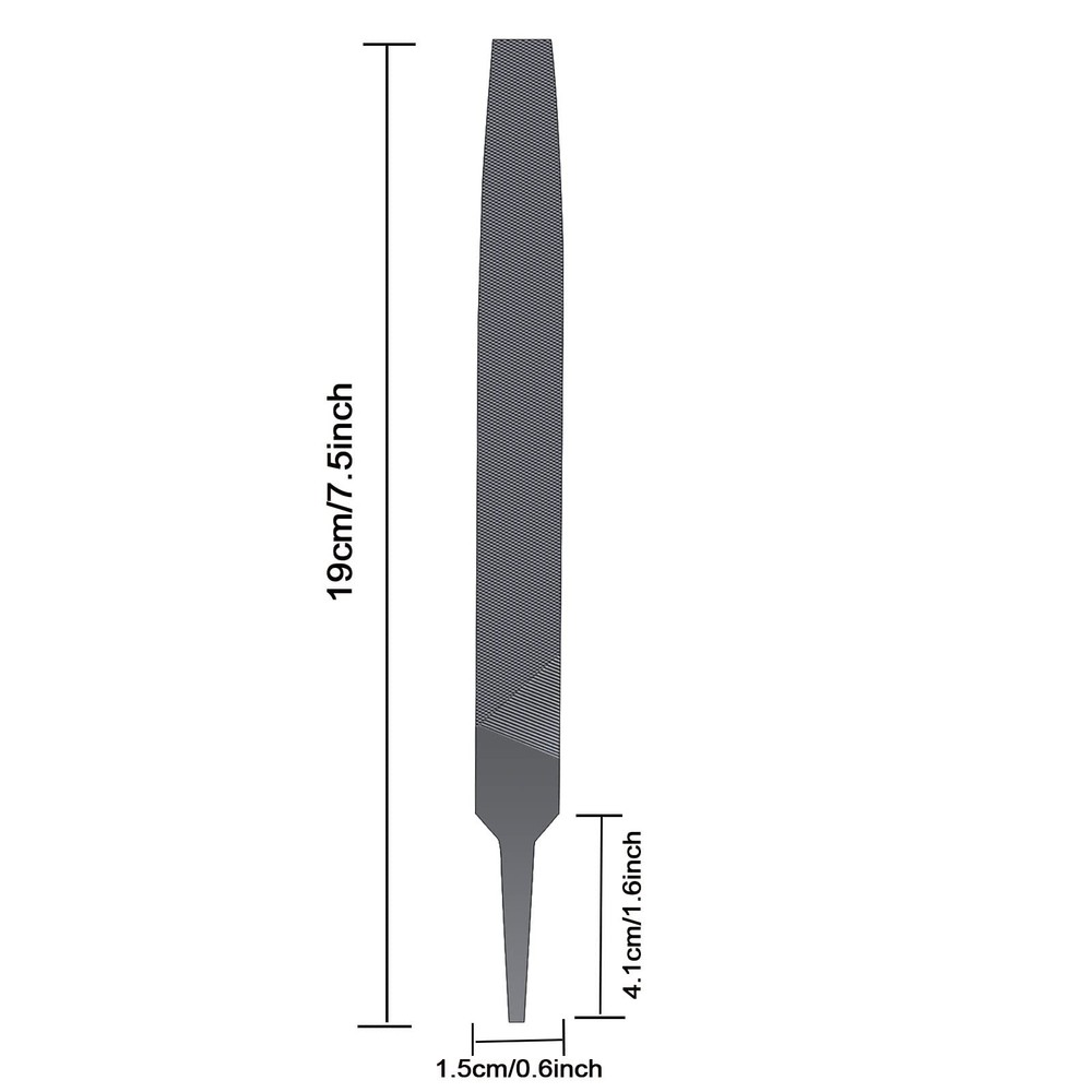 Hatonseyan 6-inch Flat Medium Cut File Double Teeth High Carbon Gray