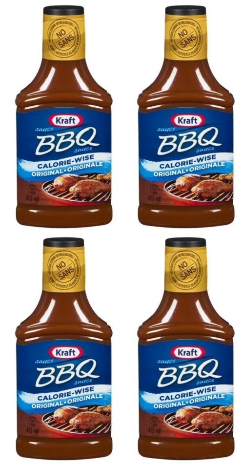 Kraft BBQ Sauce, Light, 455mL (4 Pack)