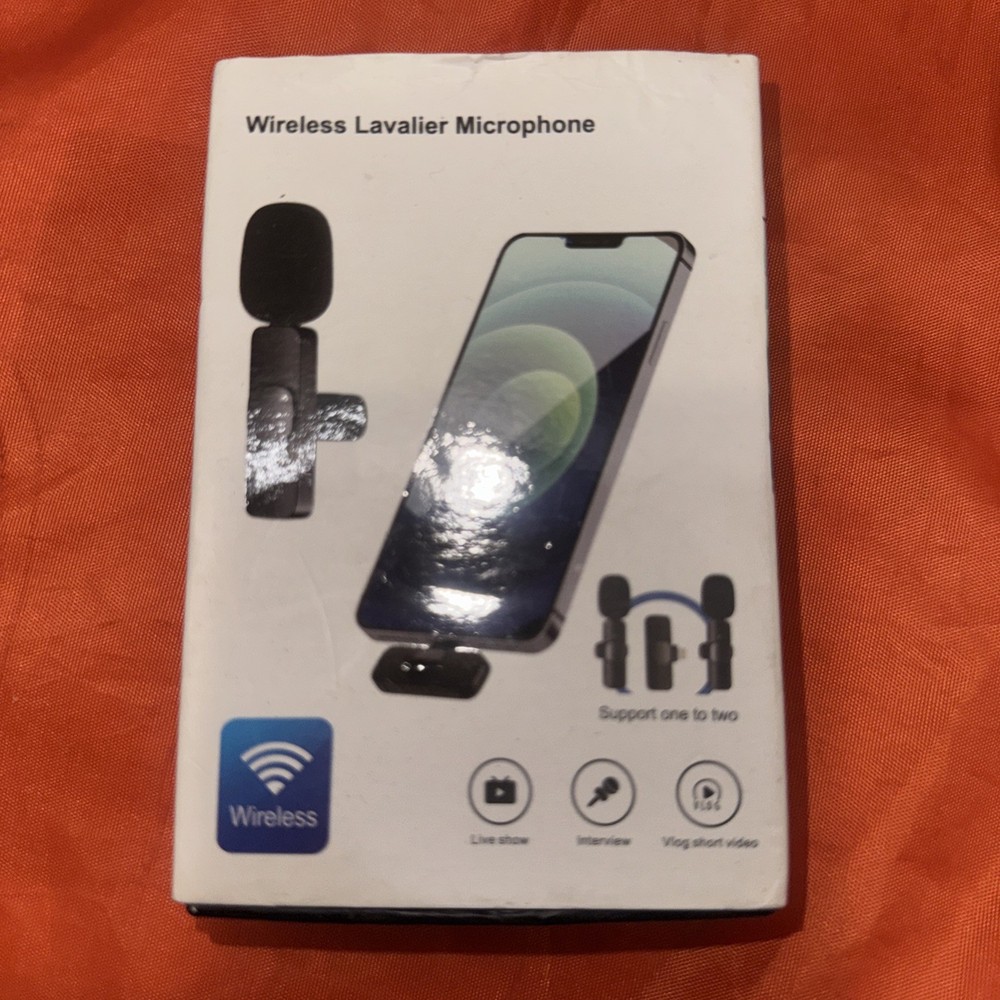 Lavalier Microphone Wireless Audio Video Recording Mini Mic For Iphone UNTESTED