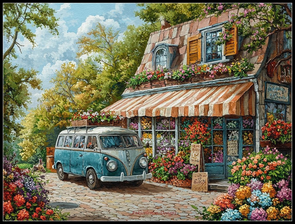Flowers Shop 2 - DIY Chart Counted Cross Stitch Patterns Needlework DMC Color