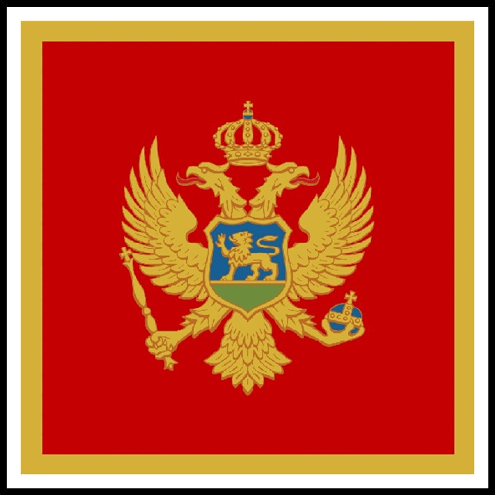 30 Custom Montenegro Flag Personalized Address Labels