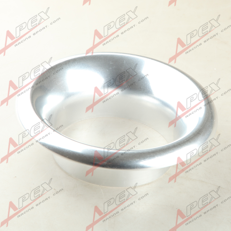 5" Inch Short Ram/ Cold Air Intake Turbo Horn Velocity Stack Adapter Silver