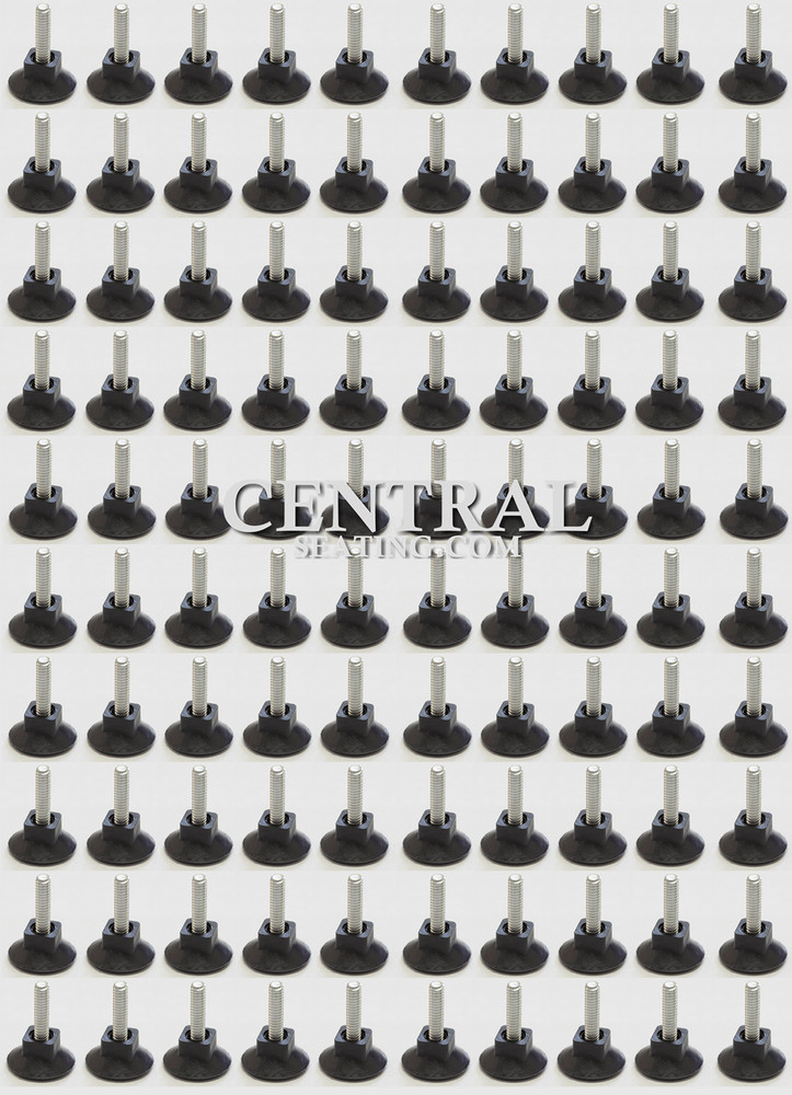 1.5"H Table Base Feet Leveler 100-Pack Black Plastic Stabilizer Wedges Leveling