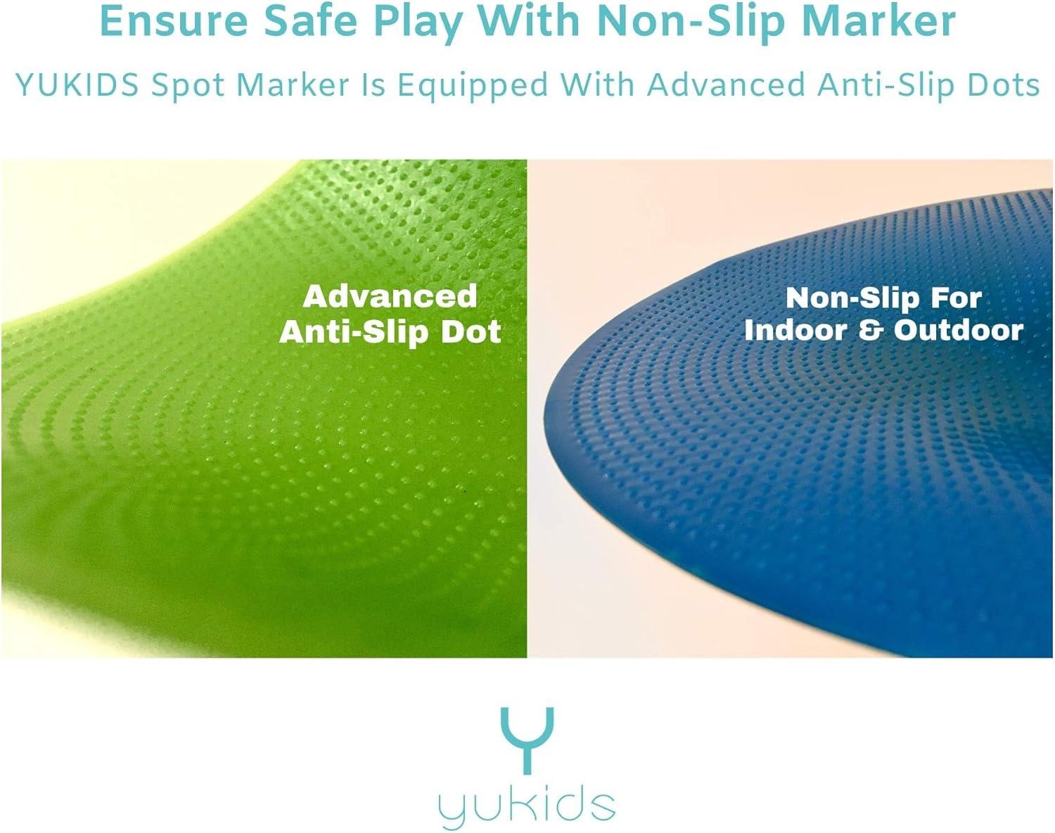 Poly Spot Markers Non-Slip Rubber Agility Dots for Sports (Set of 18)