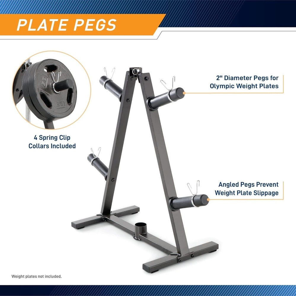 Triangular Weight Storage Rack - 300 lbs Capacity for 2-Inch Olympic Plates