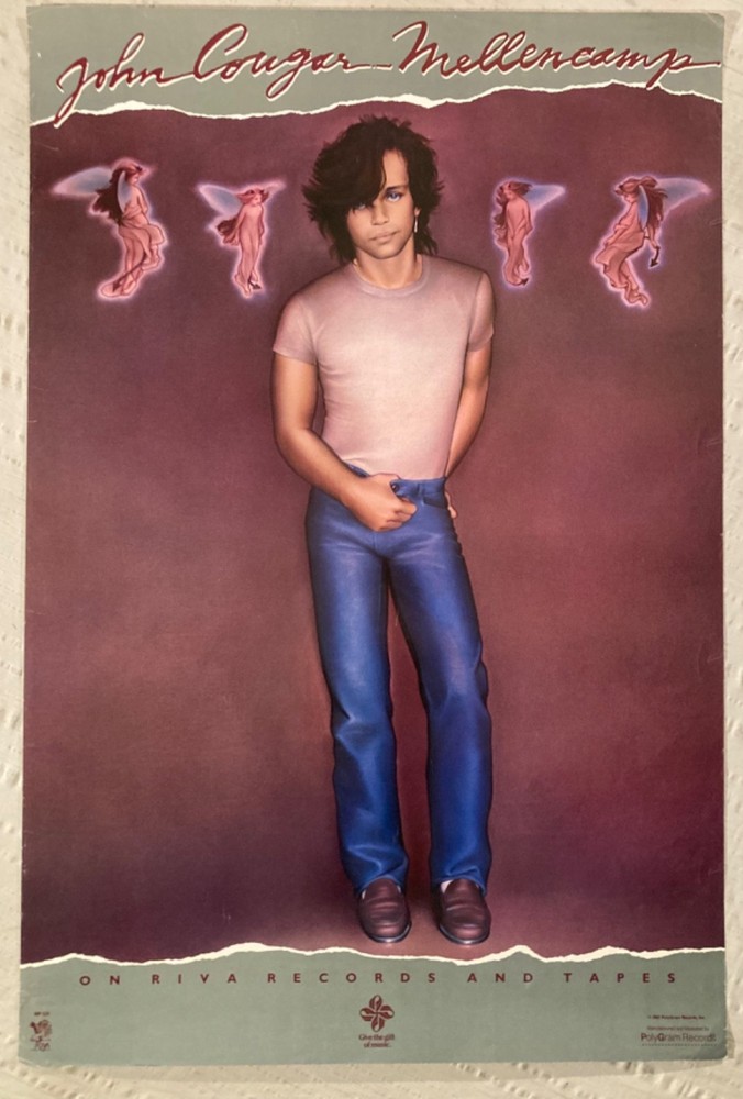 John Cougar Mellencamp 1983 Promo Poster Uh-Huh Riva Records E