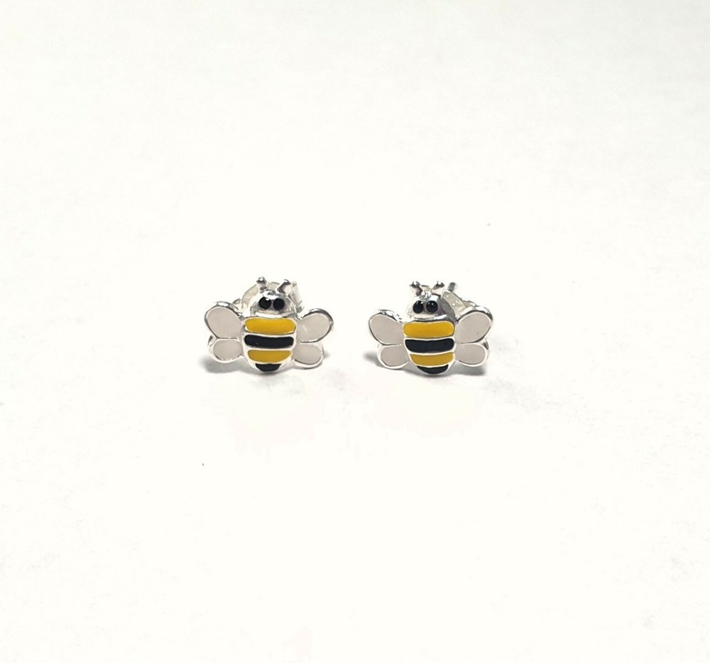 Sterling Silver Kids Bumblebee Studs