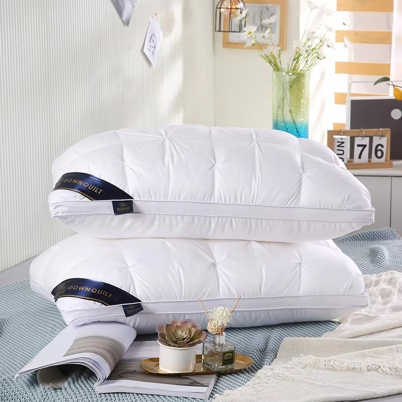 2PCS Luxury Hotel Bed Pillows Soft Support for Back Side Sleepers/