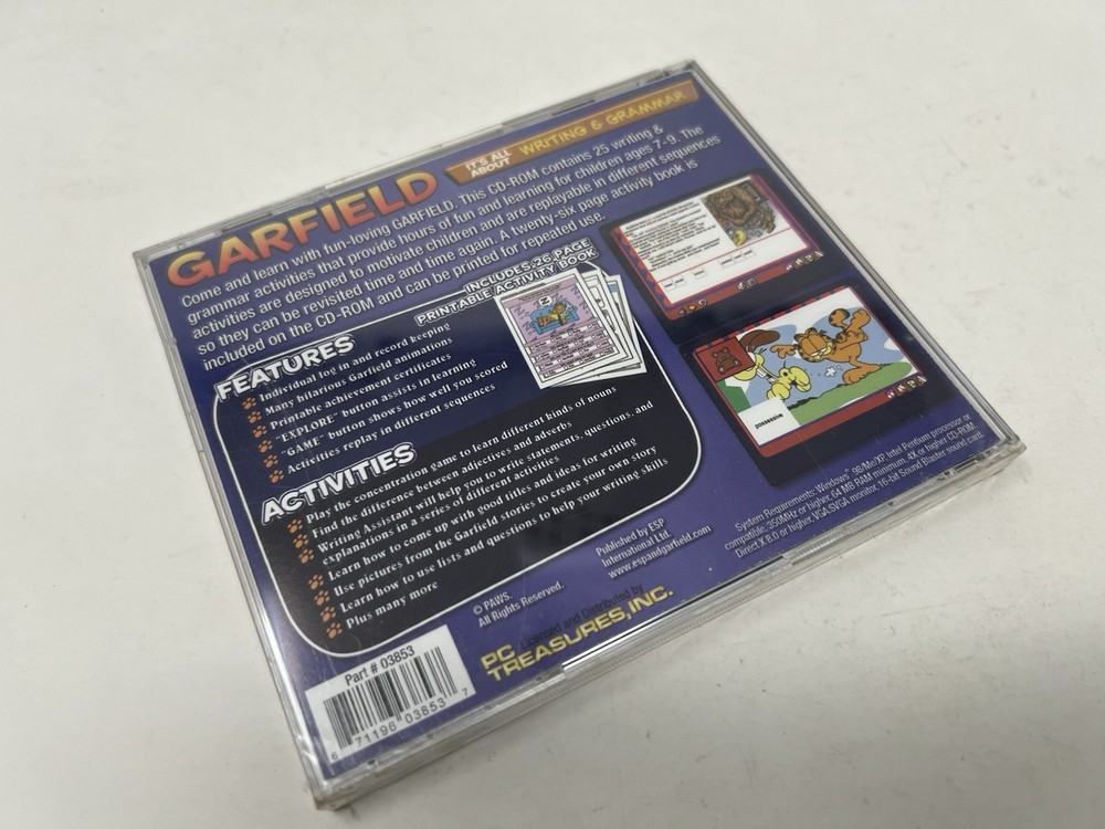 Garfield - Writing & Grammar 3rd Grade Ages 7-9 PC